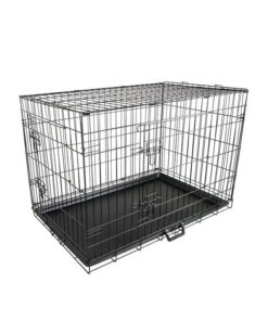 Wire Dog Cage Foldable Crate Kennel 24in with Tray