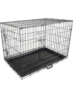 Wire Dog Cage Foldable Crate Kennel 48in with Tray