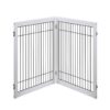 Wooden Dog Pen and Pet Gate Two-Panel Extension, White