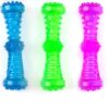 YES4PETS 3 Piece Assorted Colour Puppy Squeaky Toy Fetch Stick with Squeak - 18cm