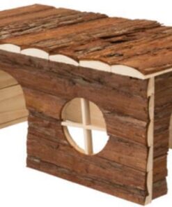 YES4PETS Hamster Wooden House Small Animals Hideout Home for Rat Mice Gerbil Mini Rabbit Mouse Garden Decor