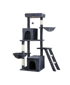 i.Pet Cat Tree Tower Scratching Post Scratcher 138cm Trees Condo House Grey