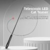 pet products Interactive LED telescopic pole cat teaser stick