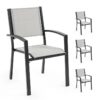 FORTIA 4pc Outdoor Dining Chair Set, Furniture for Outside