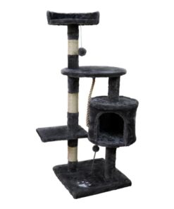 Furtastic 110cm Cat Tree Scratching Post - Dark Grey