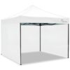 RED TRACK 3x3m Premium Pop Up Gazebo Marquee, Anti Pooling Cable Support, Wheeled Carry Bag, Side Walls, UV Block, Waterproof, Reinforced Steel Frame, White