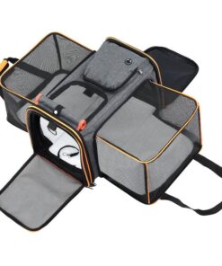 i.Pet Pet Carrier Bag Foldable Expandable Dog Cat Travel Cage Portable Car Kennel