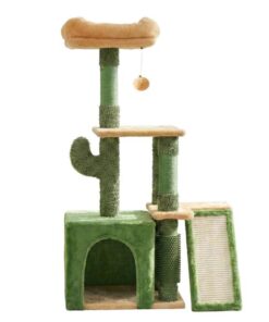 i.Pet Cat Tree Tower 101cm Scratching Post Furniture Scratcher House Green