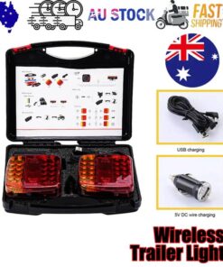 2X 7Pin LED Magnetic Wireless Trailer-TailLight Kit For Trailer Truck Automotive