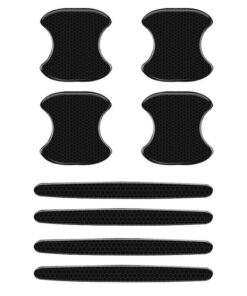 FIN 8PCS Universal Car Door Handle Cup Protector Anti-Scratches Cover Guard Film