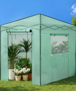 Green Fingers Greenhouse 180x240x240cm Steel Frame PE Cover Outdoor Shelter