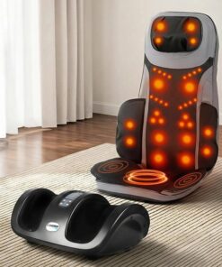 Livemor Full Back Massage Seat Cushion Heating With Kneading Foot Massagers