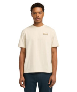 Men's Rugged Active Gear Back Graphic T-Shirt Beige