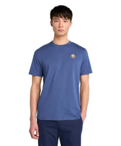 Men's Tree Logo Patch T-Shirt Blue