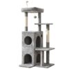 i.Pet Cat Tree Tower 127cm Scratching Post Furniture Scratcher House Light Grey