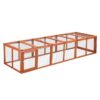 i.Pet Chicken Coop Wooden Pet Run Rabbit Hutch Large Outdoor Cage with Play Area Brown