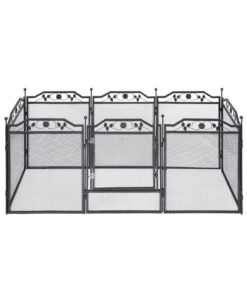 i.Pet Pet Dog Playpen Heavy-Duty Enclosure Multi-Configuration Indoor Outdoor Black
