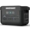 GENPOWER 1200W Portable Lithium Power Station 1075Wh LiFePo4, Multiple Voltage Output, 15W Wireless Charger, Ideal for Camping, Home Backup and Power Tools