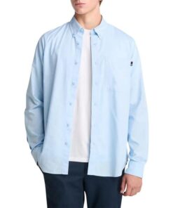 Men's Gale River Yarn Dyed Oxford Long-Sleeve Shirt Blue