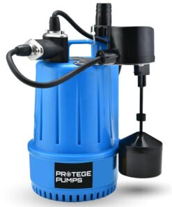 PROTEGE Tight Access Clean/Grey Water Submersible Sump Pump, Vertical Float Switch