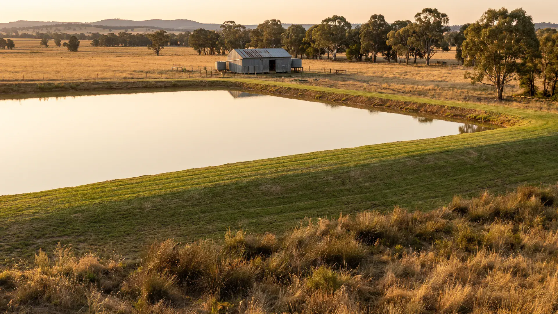 Well-maintained Australian farm dam: does a dam add value to property through useful water storage?