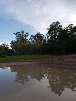 Heavy-duty dam construction by Big Ditch Dam Building Company with earthwork and water management services.